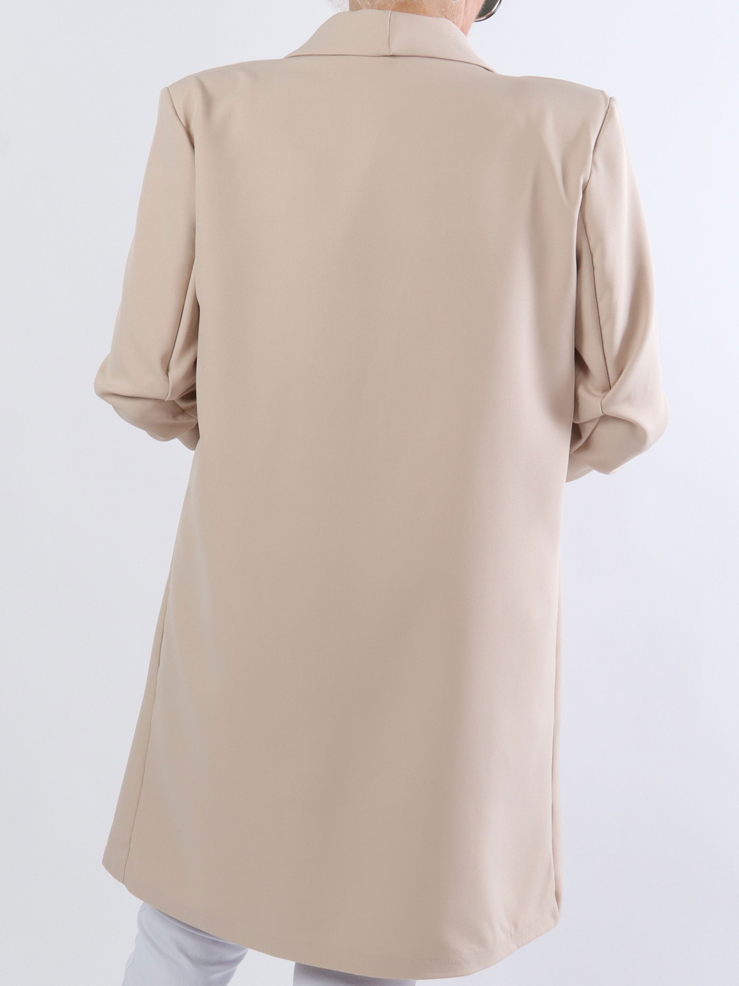 Mila Long - Snygg blazer med veck på ärmen